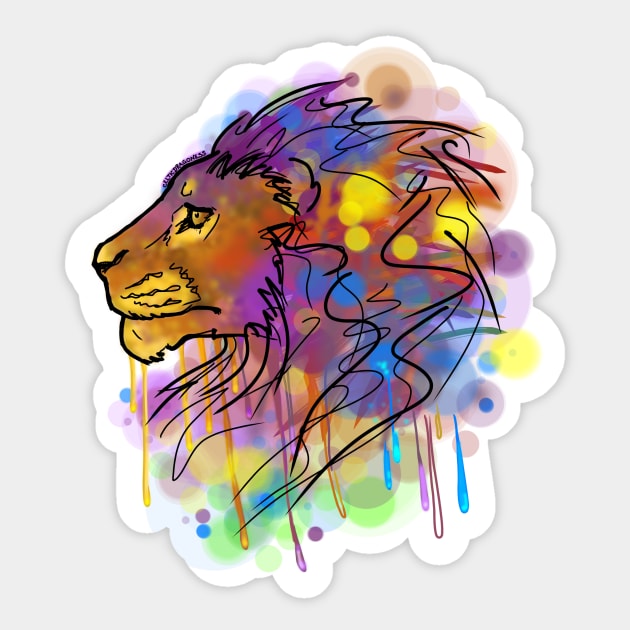 Panthera Colouris Sticker by CelticDragoness